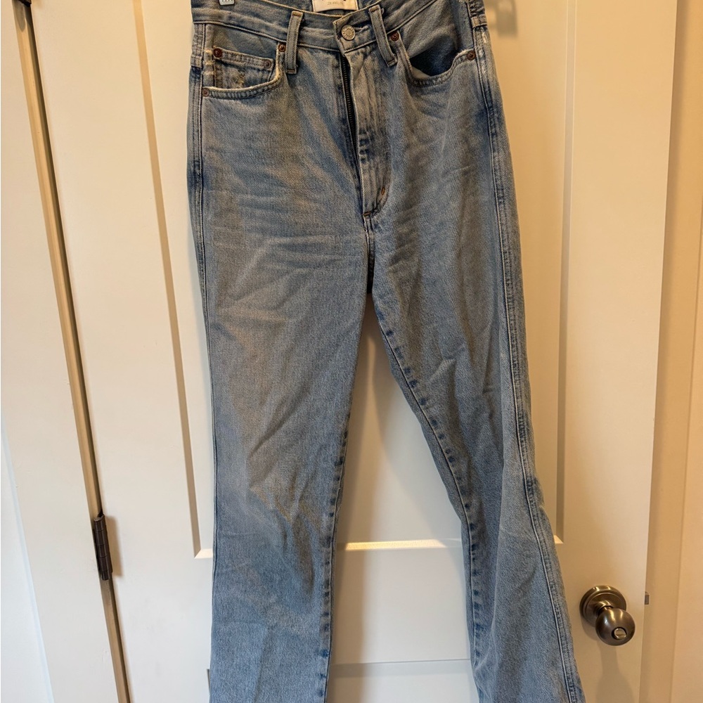 Agolde Light Blue Straight Leg Jeans